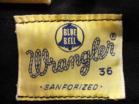 60s ヴィンテージ wranglerサテン WRANGLER / ラングラー 60s DEADSTOCK 33MWZ コットンサテン