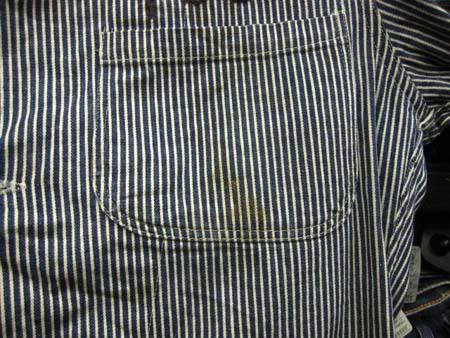 【美品】TCB jeans 40s大戦ヒッコリーカバーオール38ストライプ月桂樹 美品】TCB jeans 40s大戦ヒッコリーカバーオール38ストライプ