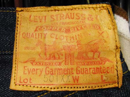 年 VINTAGE LEVI'S XX バックルバック むき出しリベット