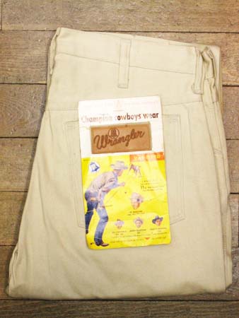60'S VINTAGE Wrangler 33MWZパンツ(白サテン