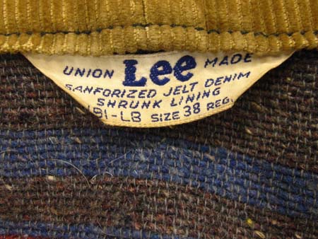 1950年代 VINTAGE Lee 最初期191－LB 三角